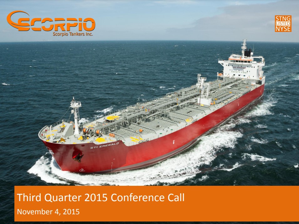 Scorpio Tankers Inc. Third Quarter 2015 Conference Call
