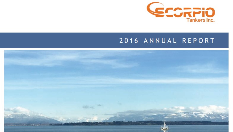 Scorpio Tankers Inc. 2016 Annual Report